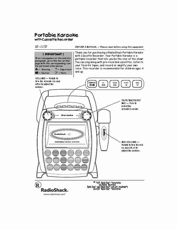 Radio Shack Karaoke Machine 32-1172-page_pdf